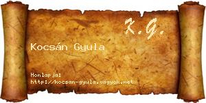 Kocsán Gyula névjegykártya